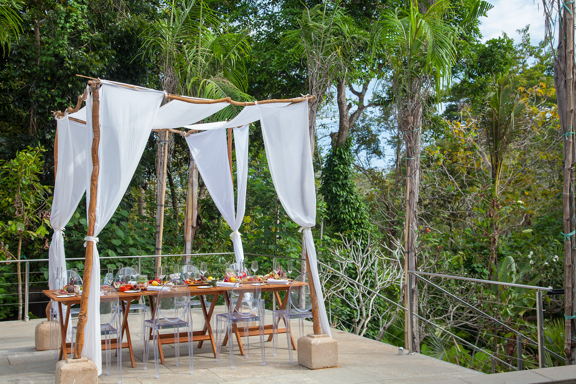 Dinner set up under Canopy